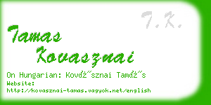 tamas kovasznai business card